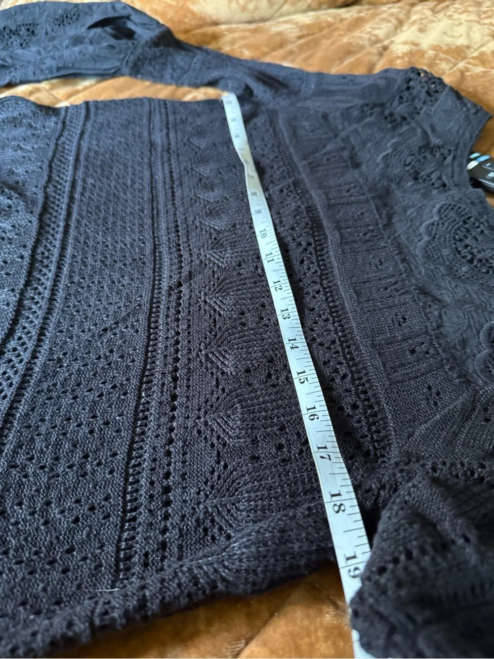 Free People Once Upon A Time Lace Bell Sleeves Top In Black